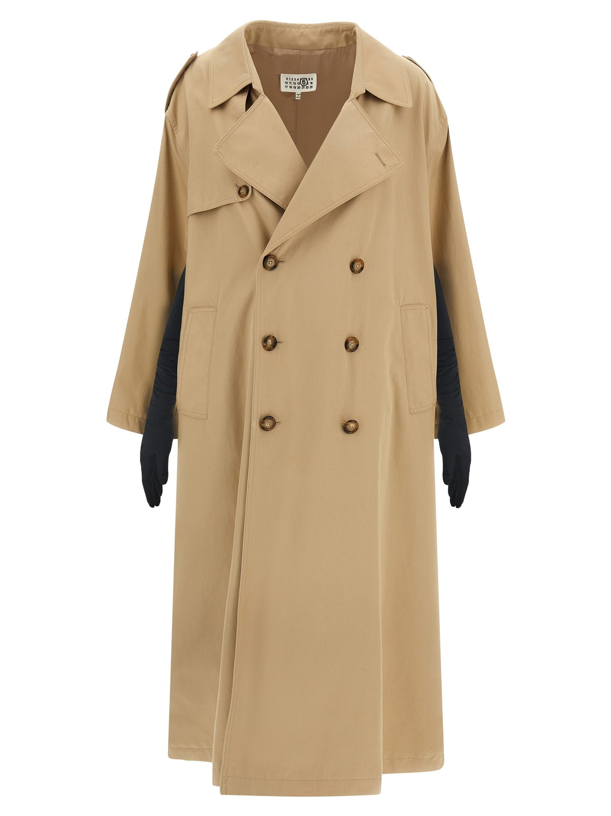 Trench coat with gloves