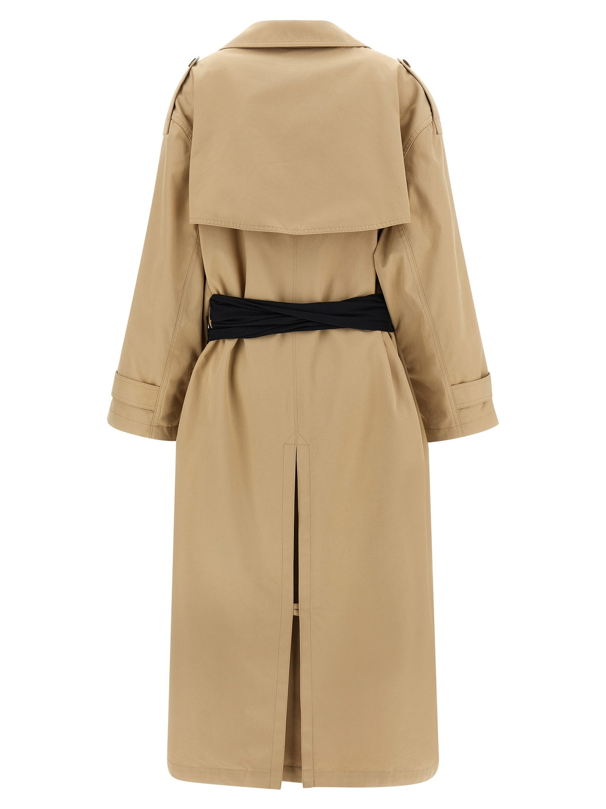 Trench coat with gloves