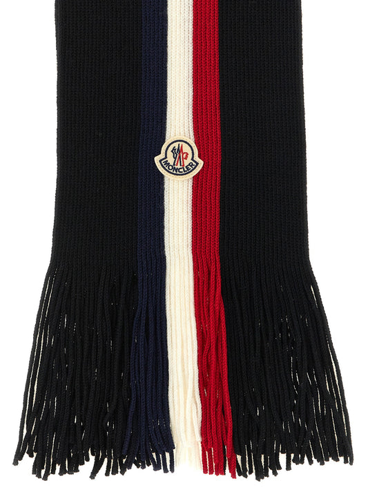 Tricolor wool scarf