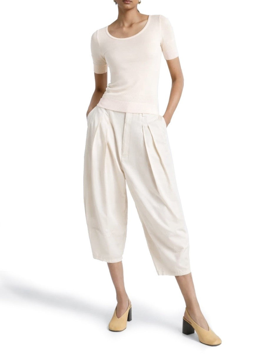 "TROMPE L'OEIL" VISCOSE AND SILK TOP
