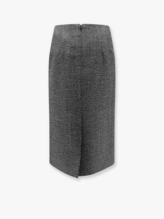 Tweed wool midi skirt
