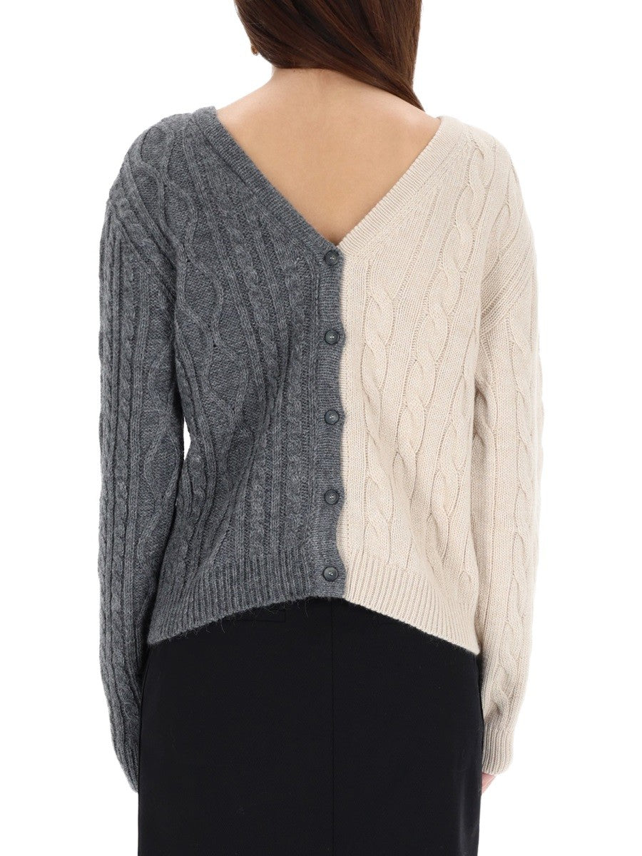 TWO-TONE CARDIGAN