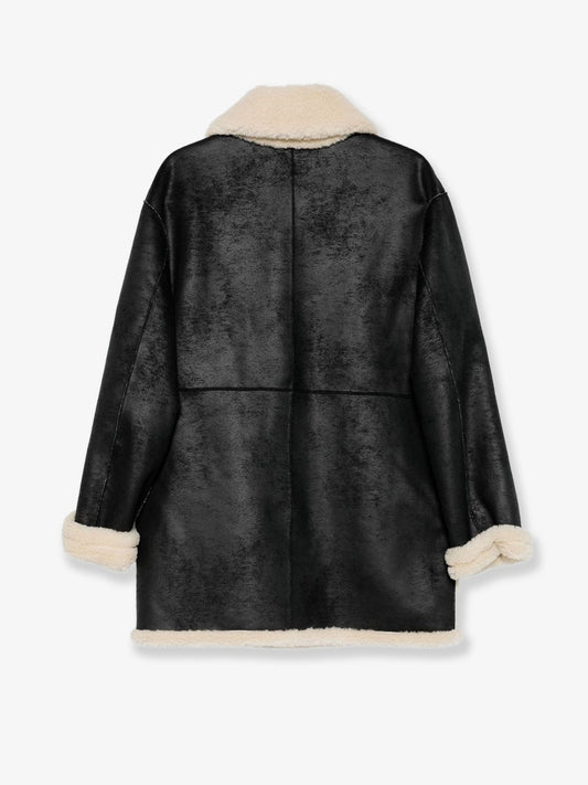 Unisex reversible eco-shearling jacket