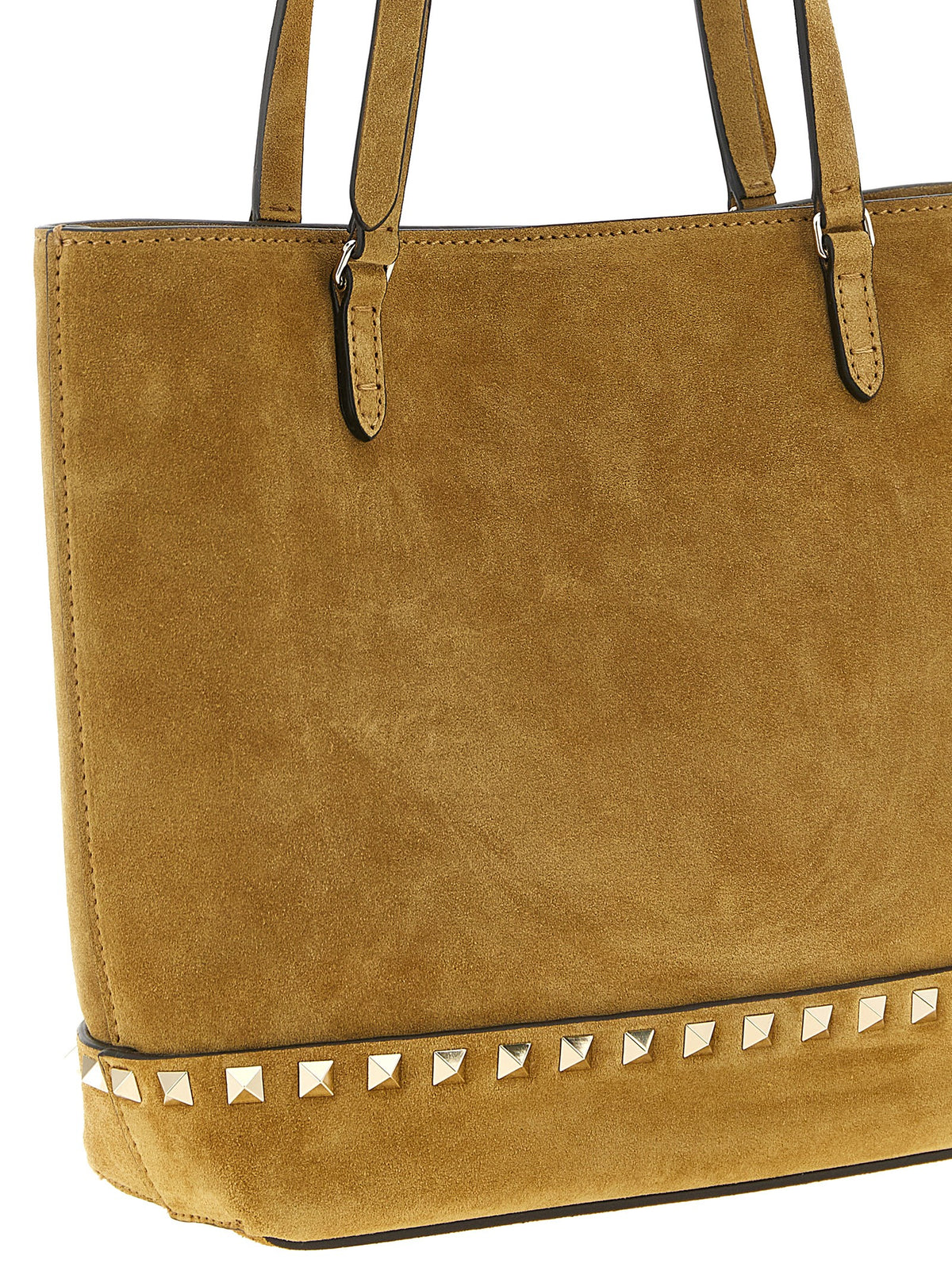 V. Garavani 'Rockstud' small beige shopping bag
