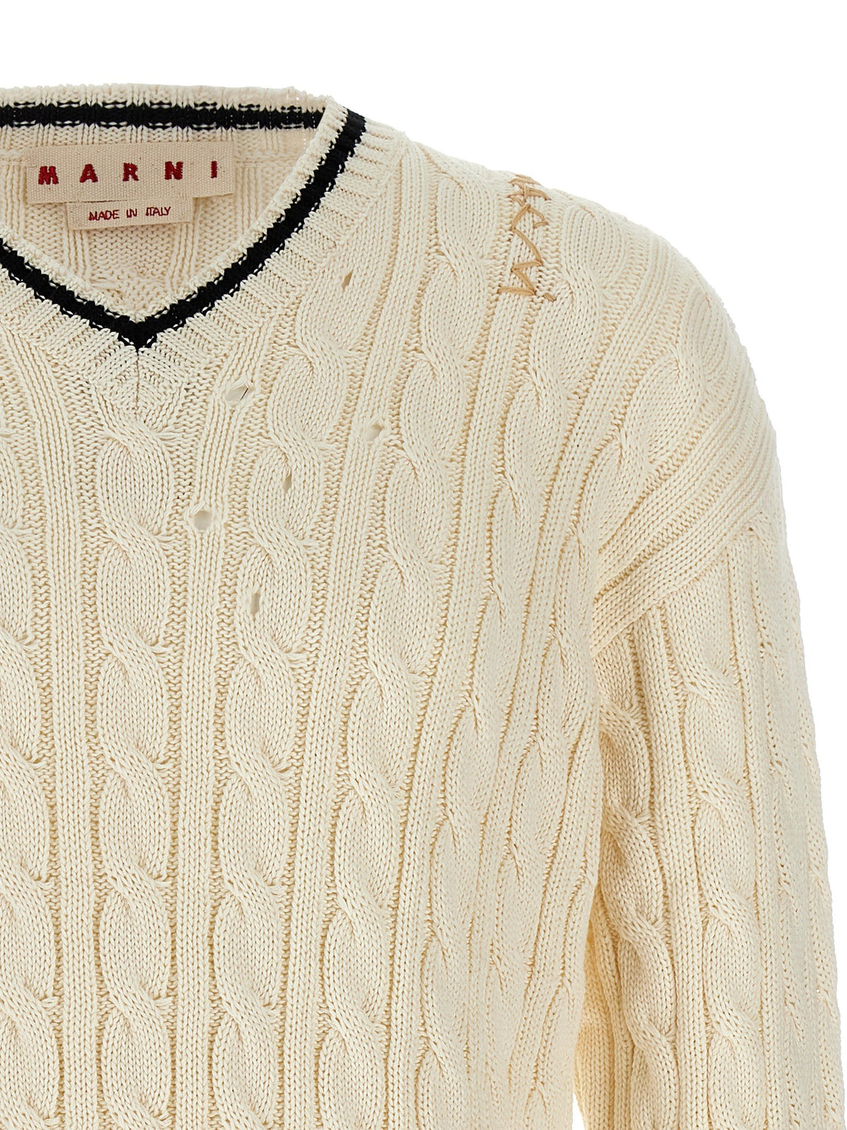 'V' neckline sweater