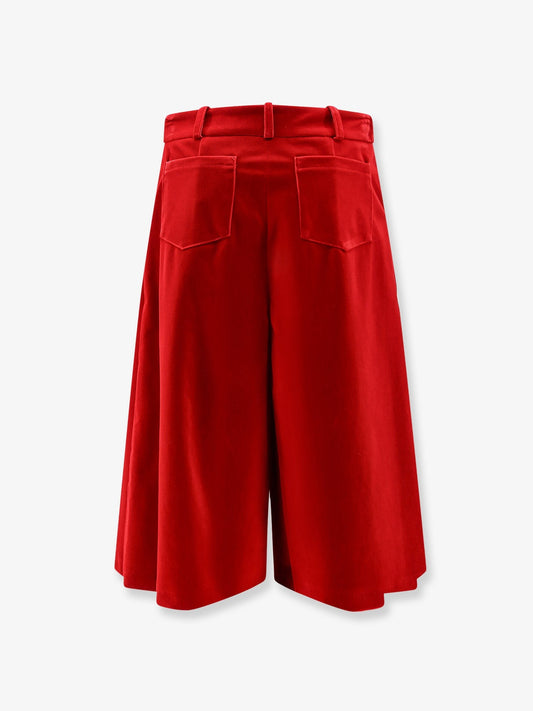 Velvet Bermuda shorts