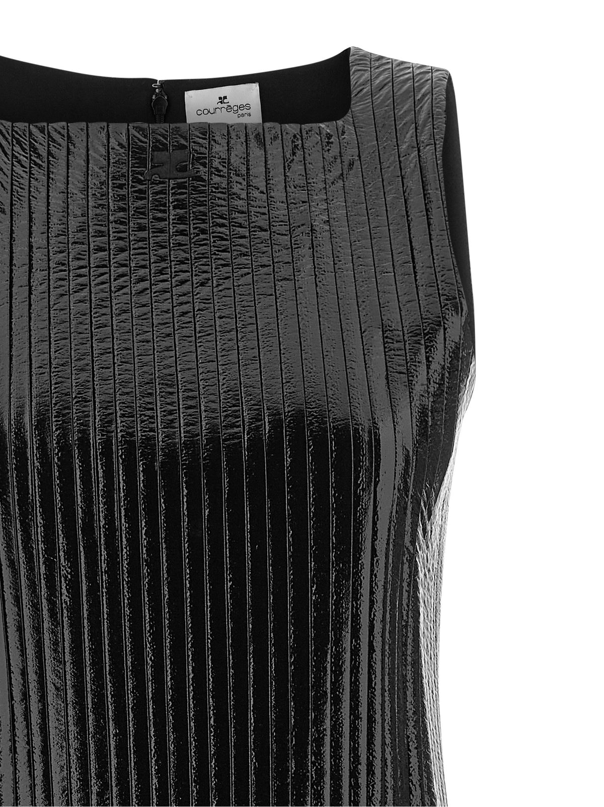 Vinyl pleated dress