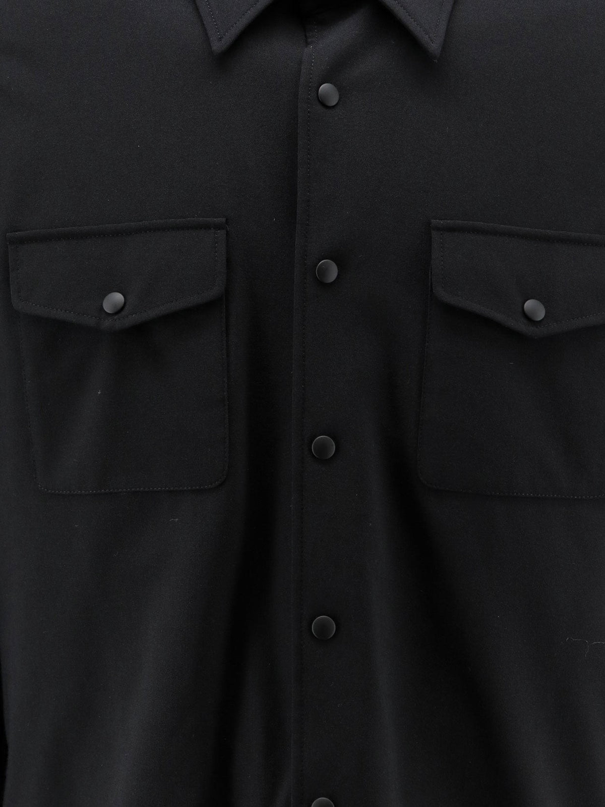 Virgin wool blend shirt/jacket with thermal insulation