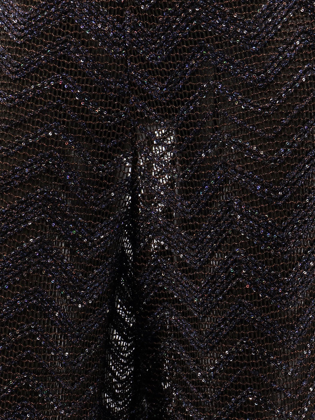 Viscose blend trousers with chevron pattern