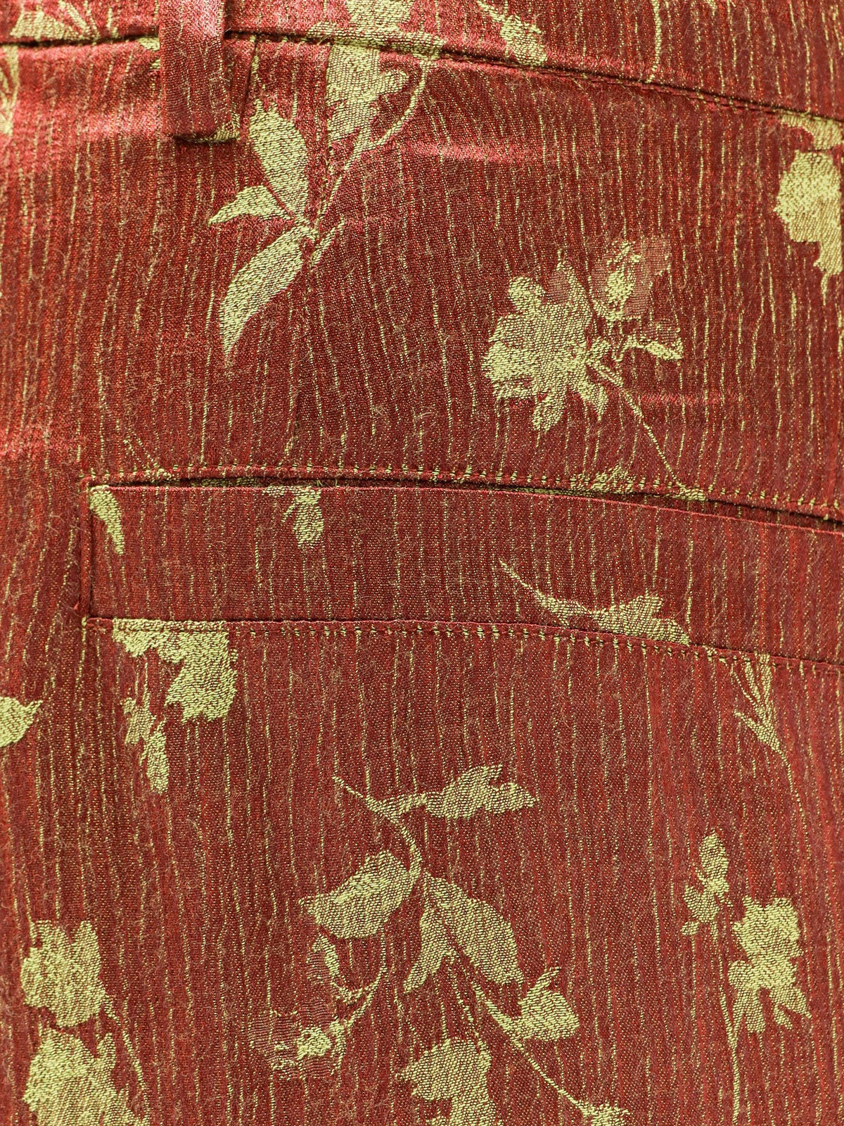 Viscose blend trousers with floral pattern