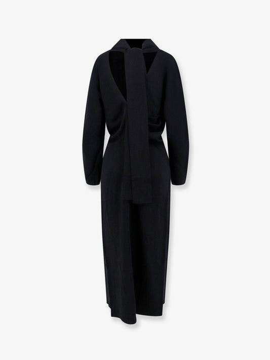 Viscose dress with scarf