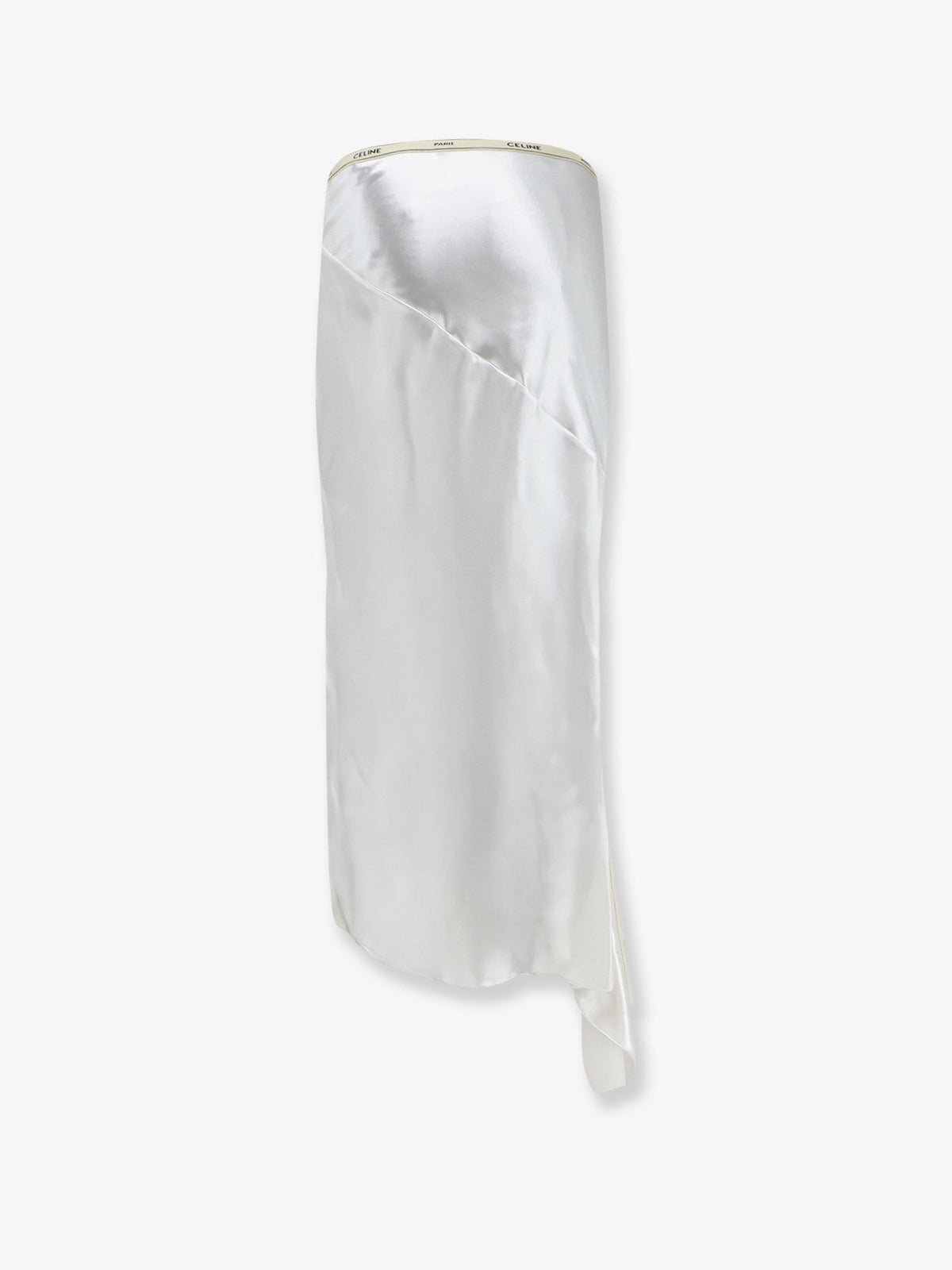 Viscose satin midi skirt