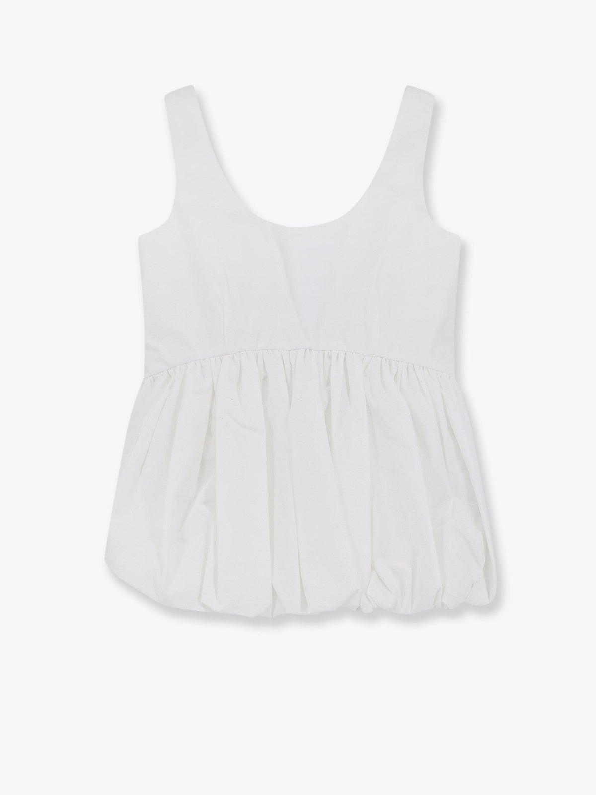 Voluminous peplum cotton tank top