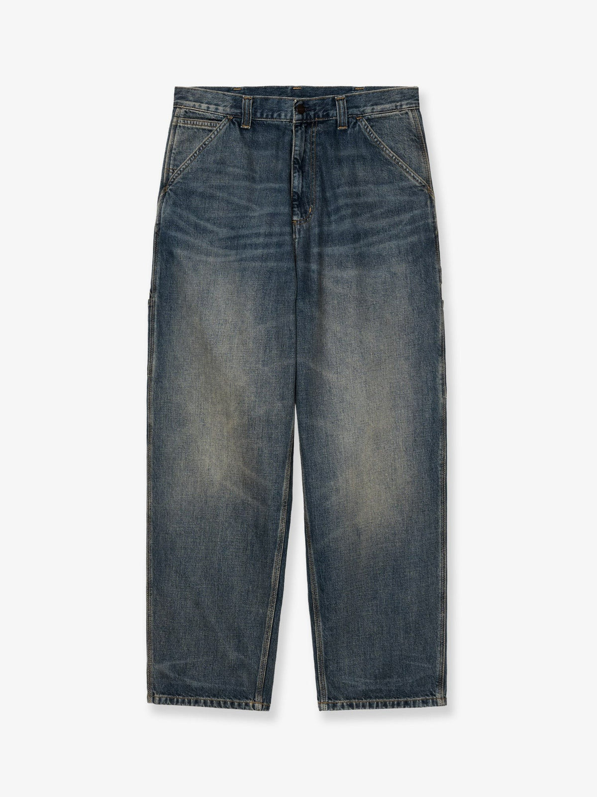 Washed-out blue denim jeans