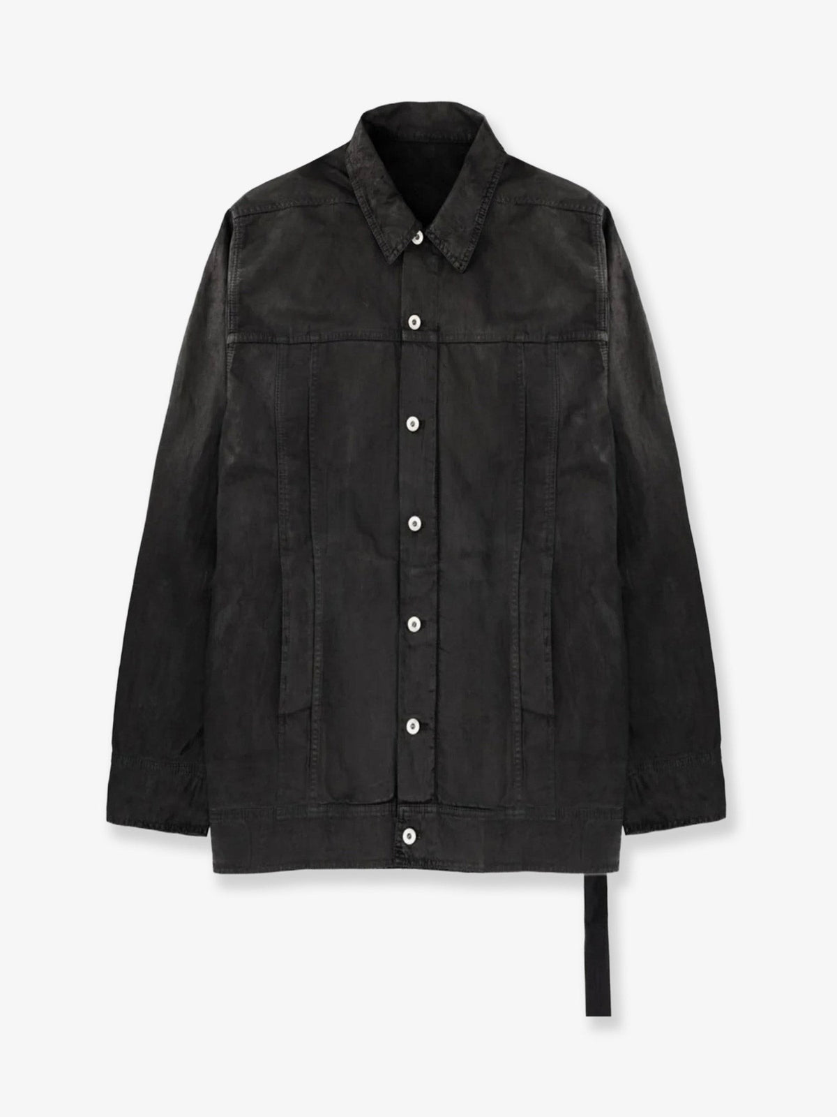 Waxed black denim jacket