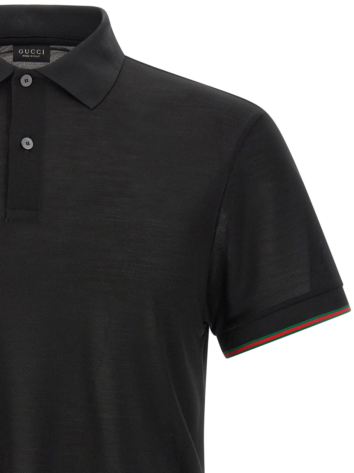 'Web' silk jersey polo shirt