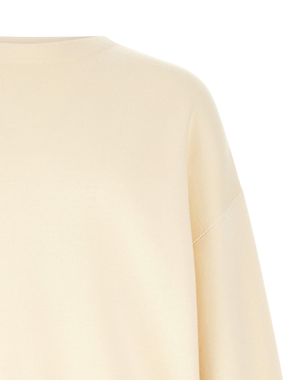 White boat neck sweater