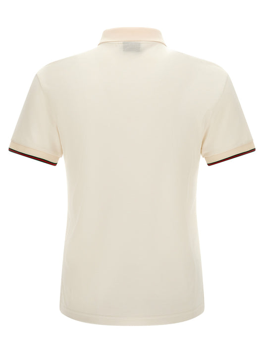 White 'Web' polo shirt