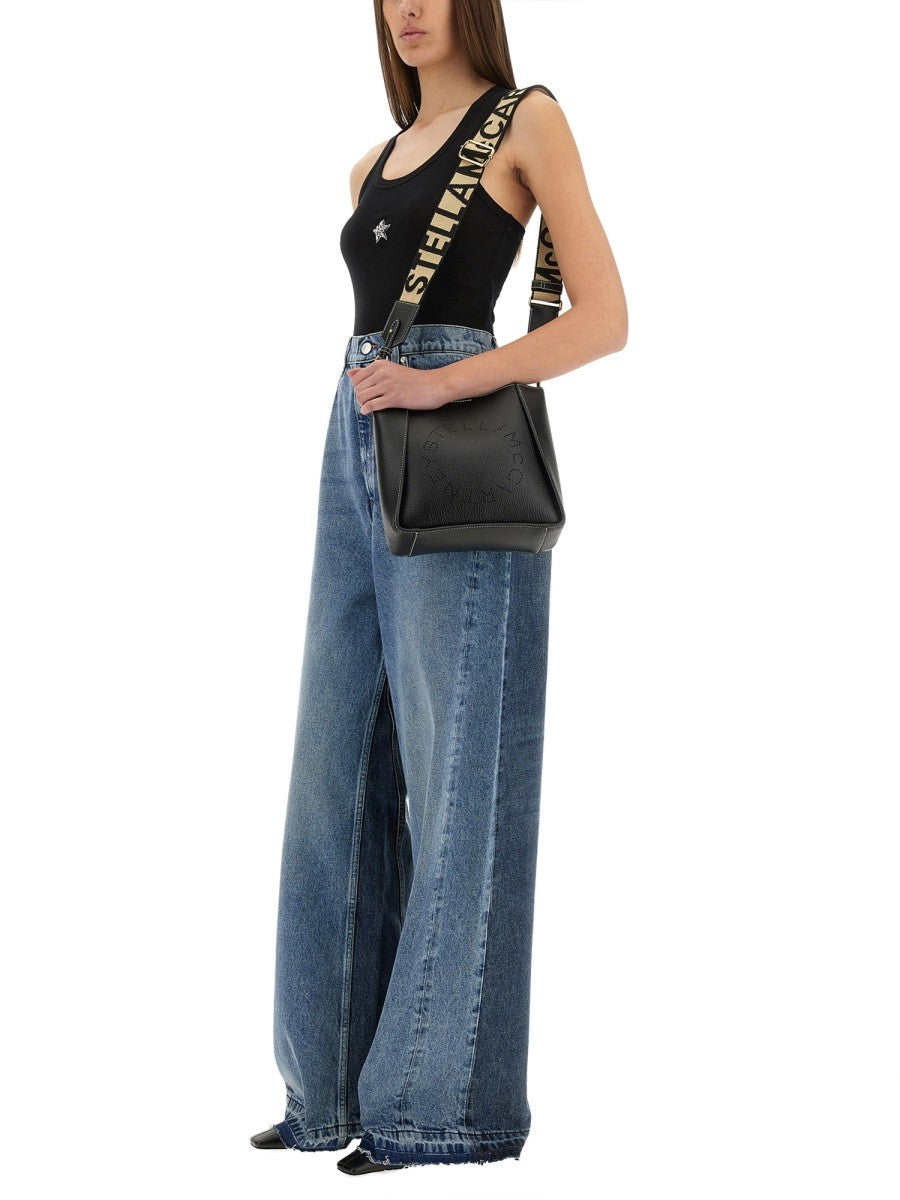 WIDE-LEG JEANS WITH CONTRASTING PANELS
