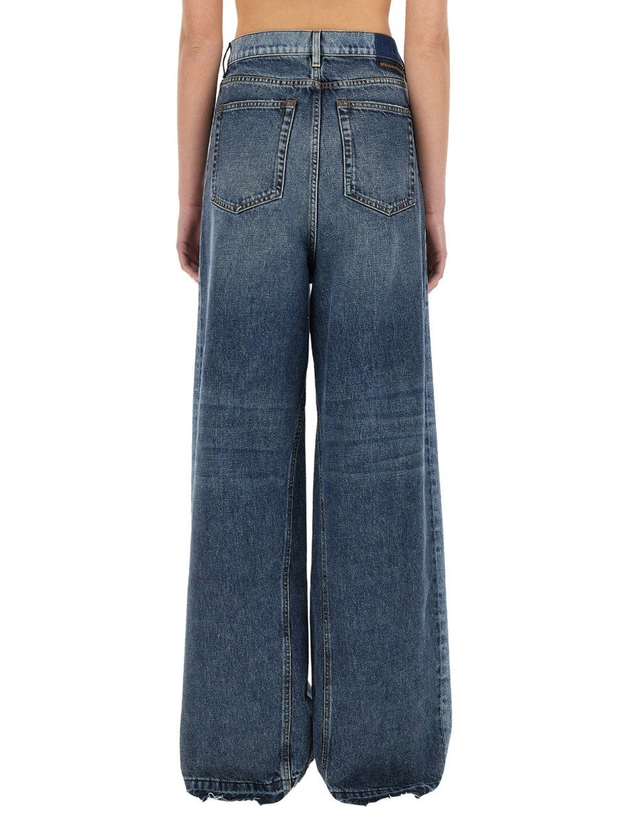 WIDE-LEG JEANS WITH CONTRASTING PANELS