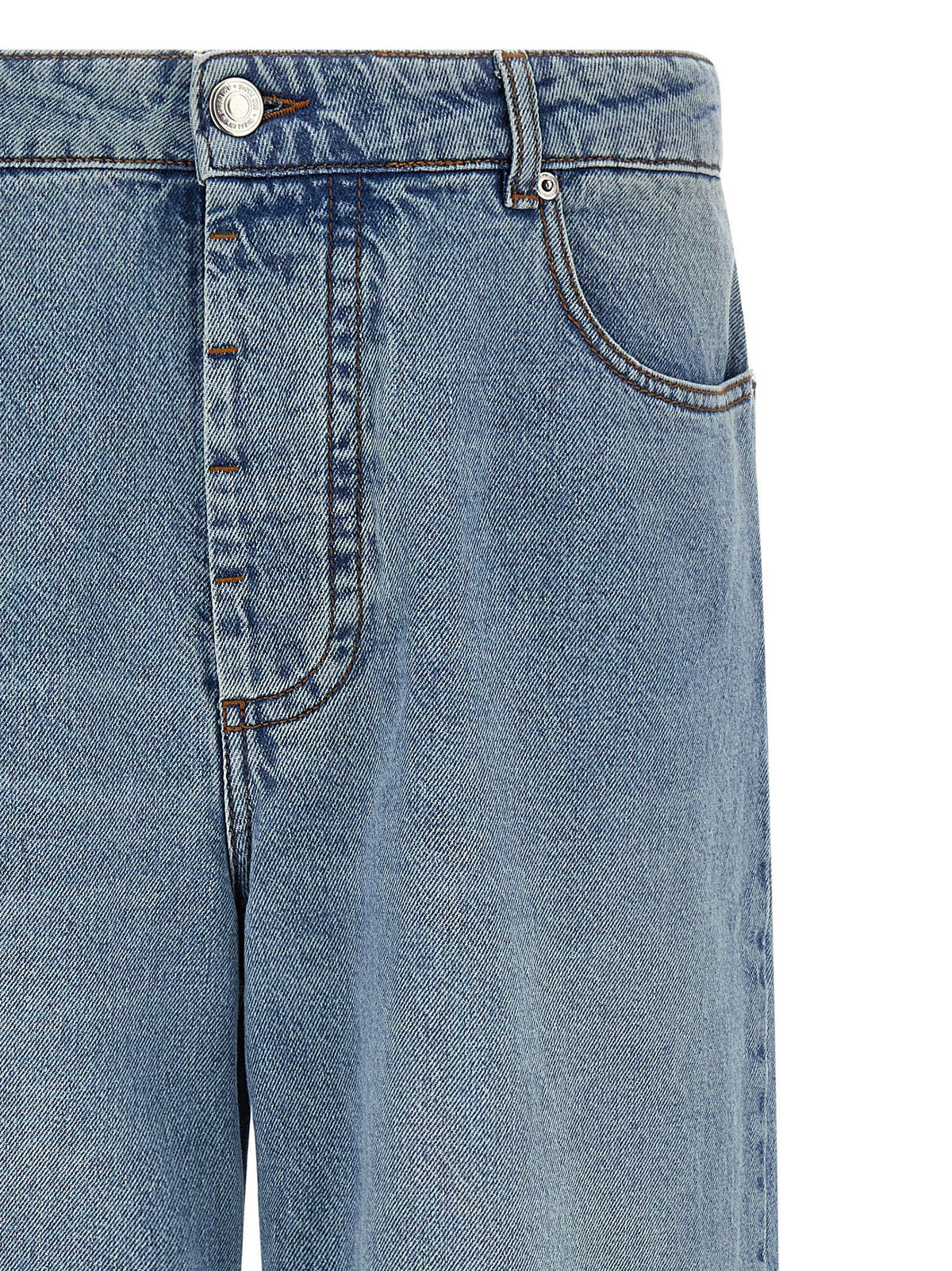 Blue denim jeans