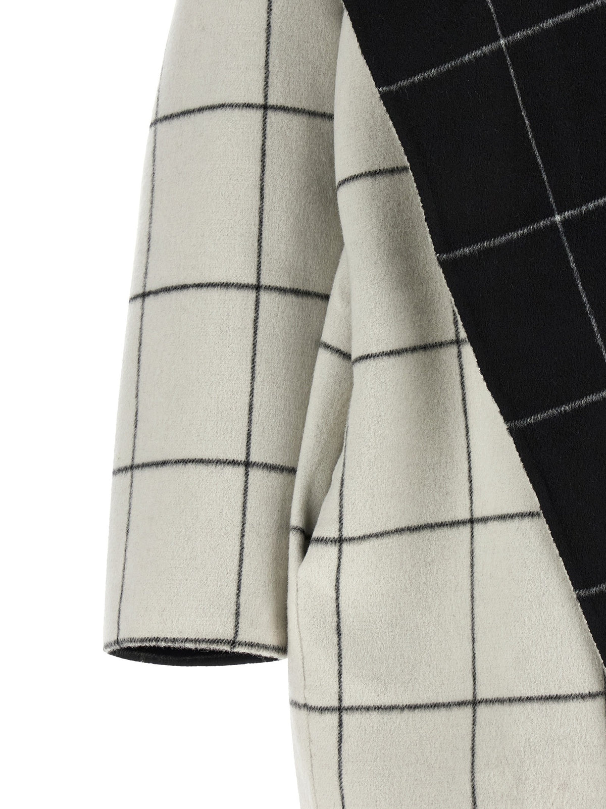 ' Windowpane Hoodie' revrsibile coat