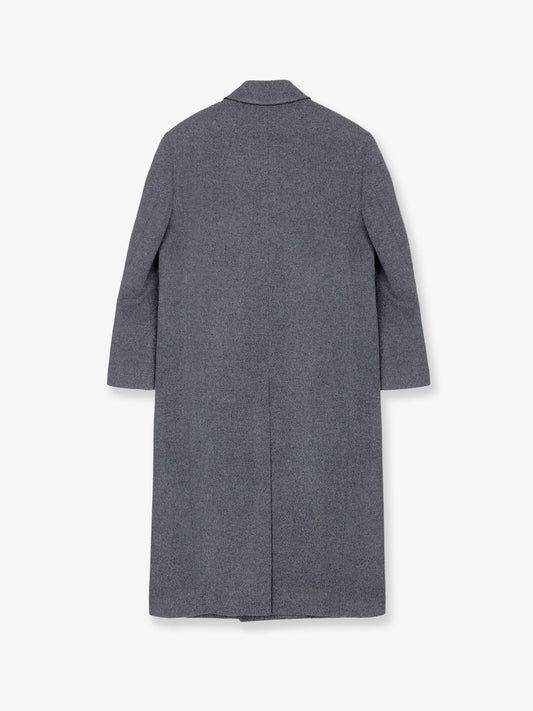Wool and cashmere blend double-breasted coat