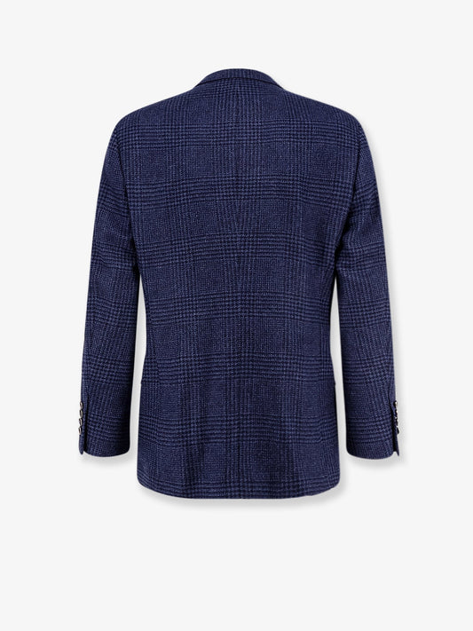 Wool and cashmere blend suit with Prince of Wales pattern
