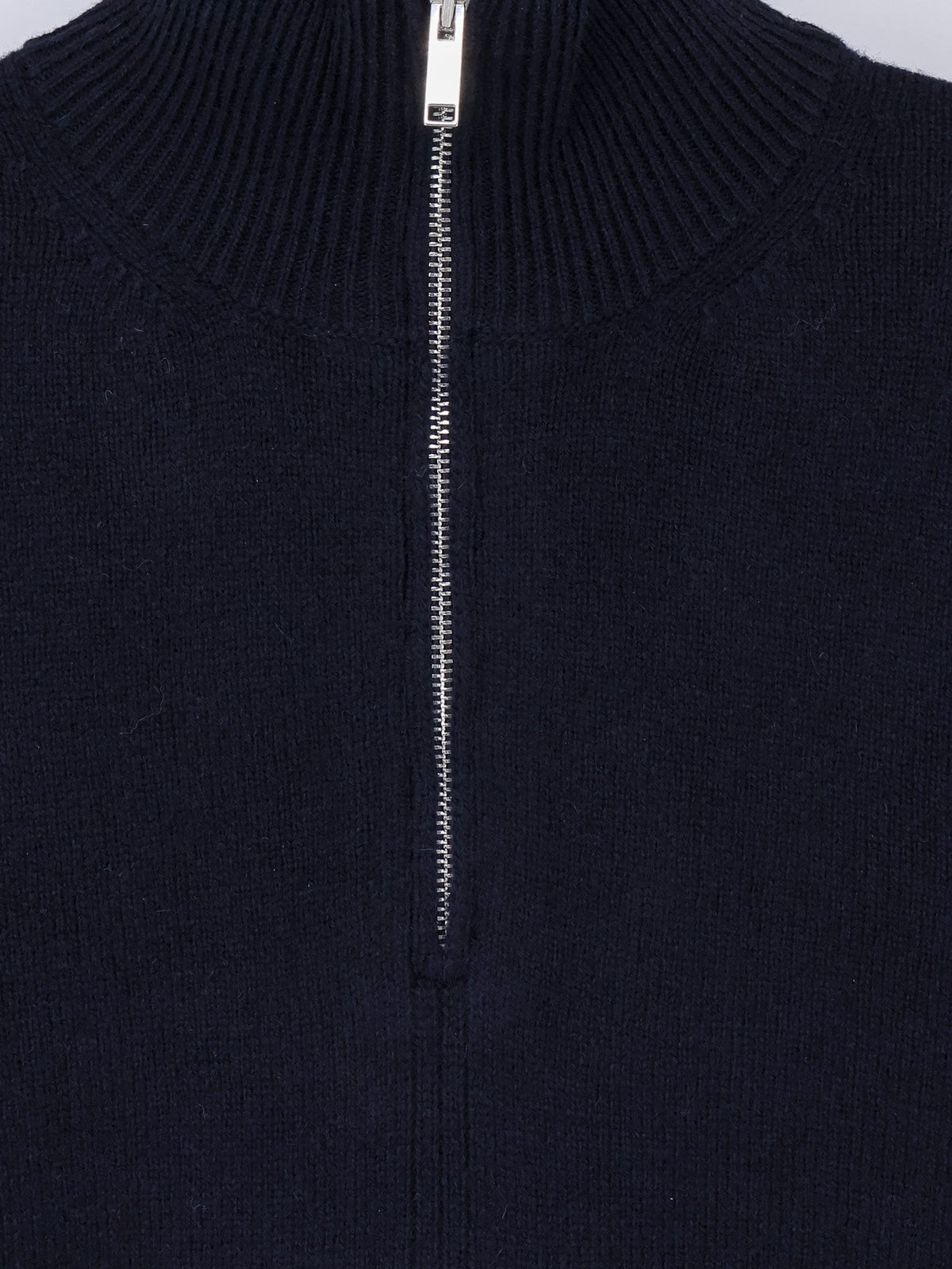 Wool and cashmere half-zip cardigan