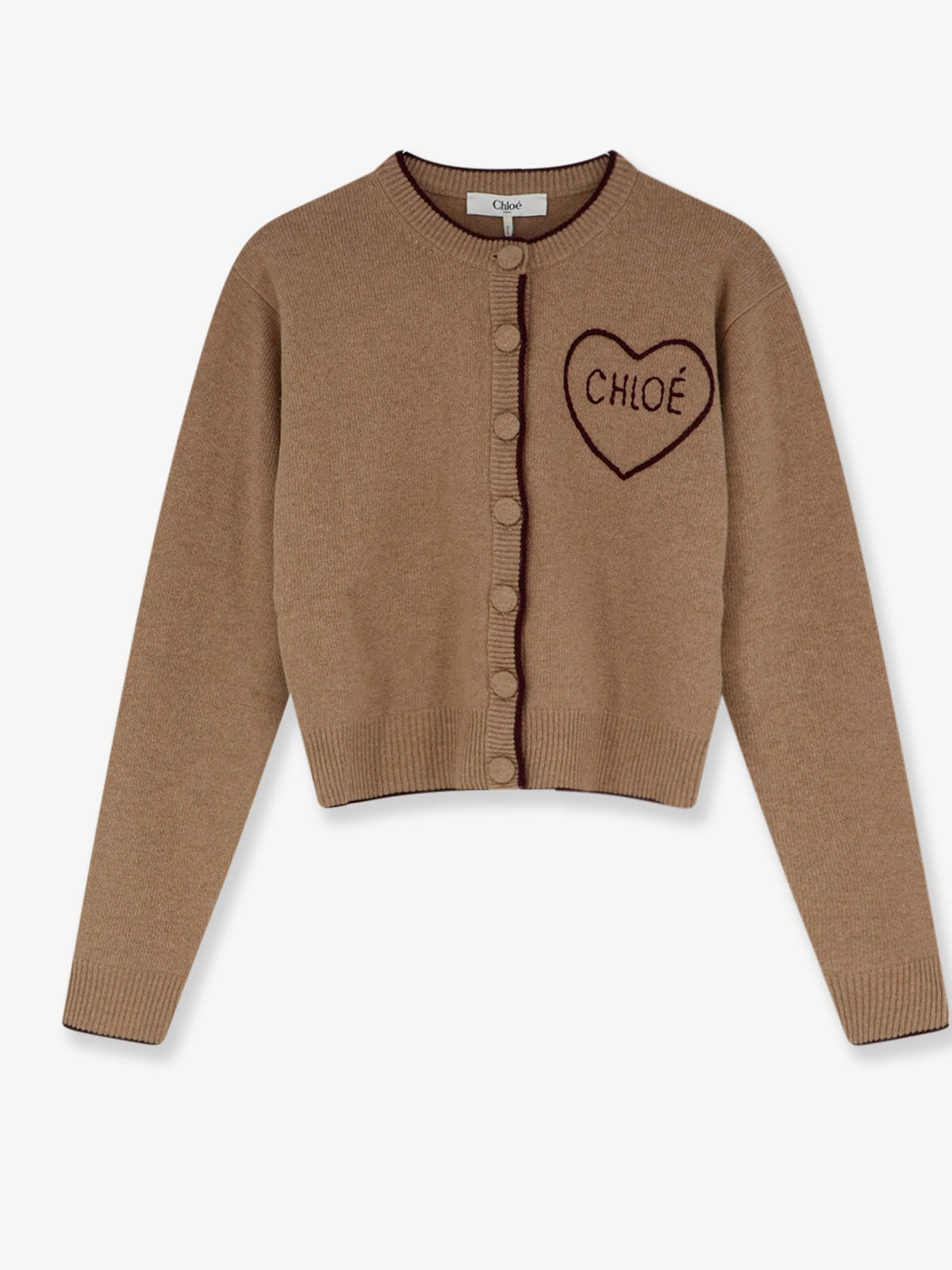 Heart intarsia cardigan