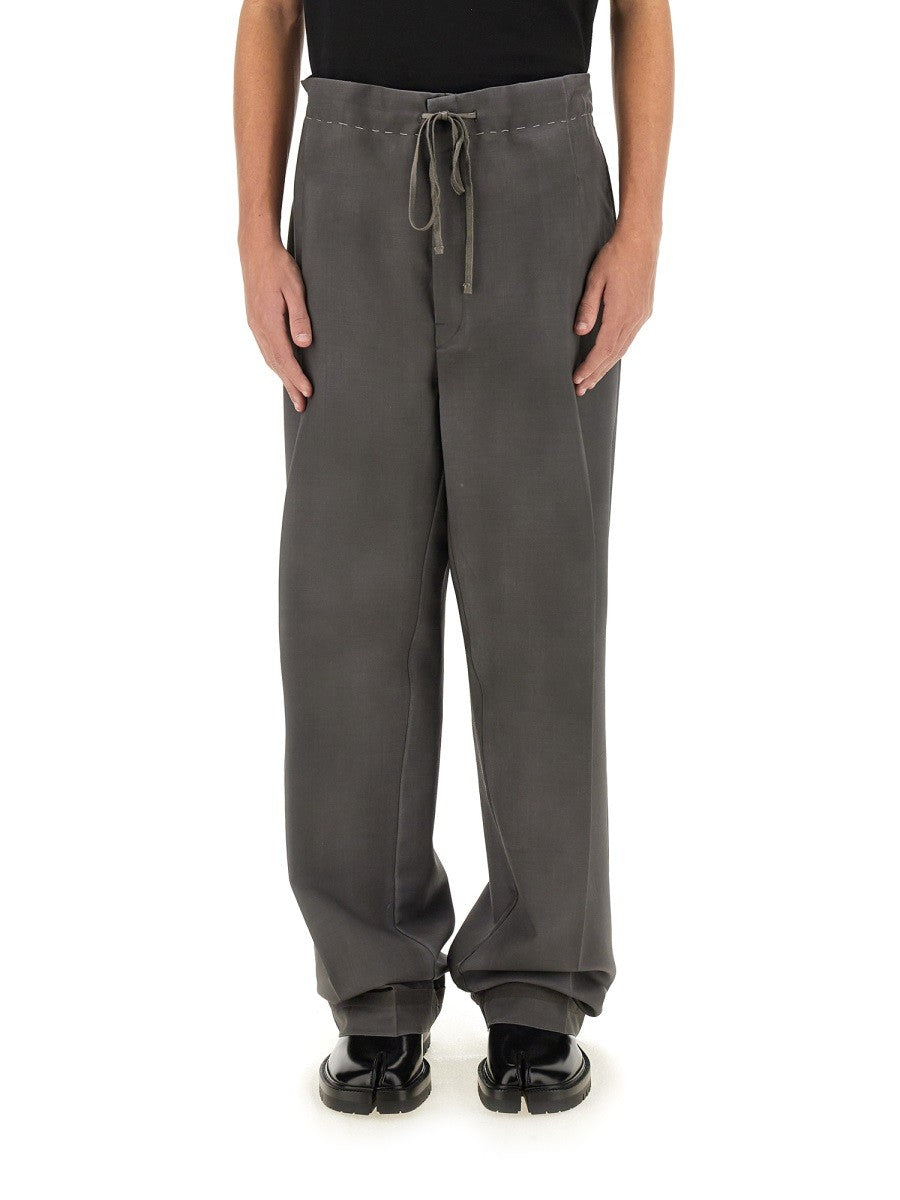WOOL AND MOHAIR PANTS