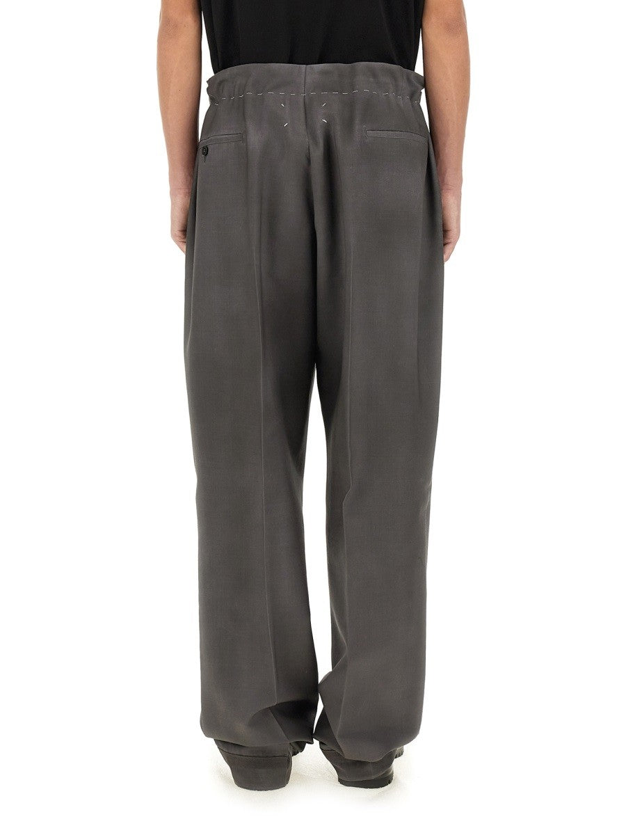 WOOL AND MOHAIR PANTS