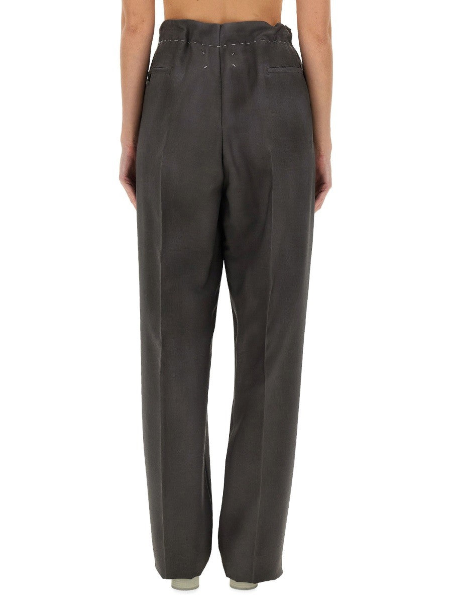 WOOL AND MOHAIR PANTS