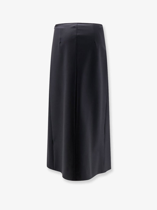 Wool blend long skirt