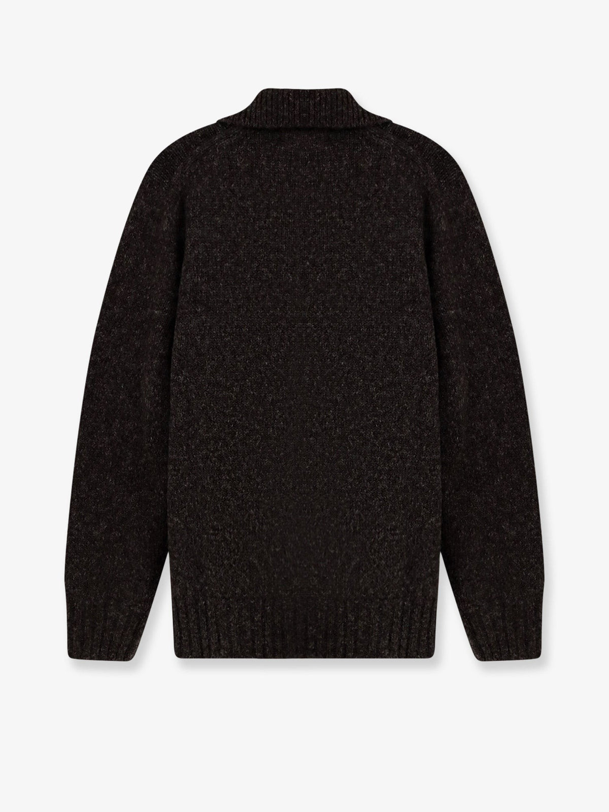 Wool blend ribbed collar sweater