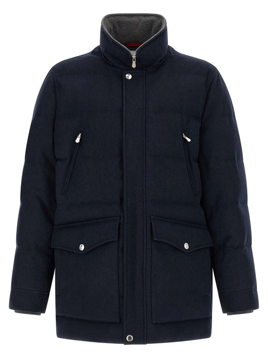 Wool flannel parka