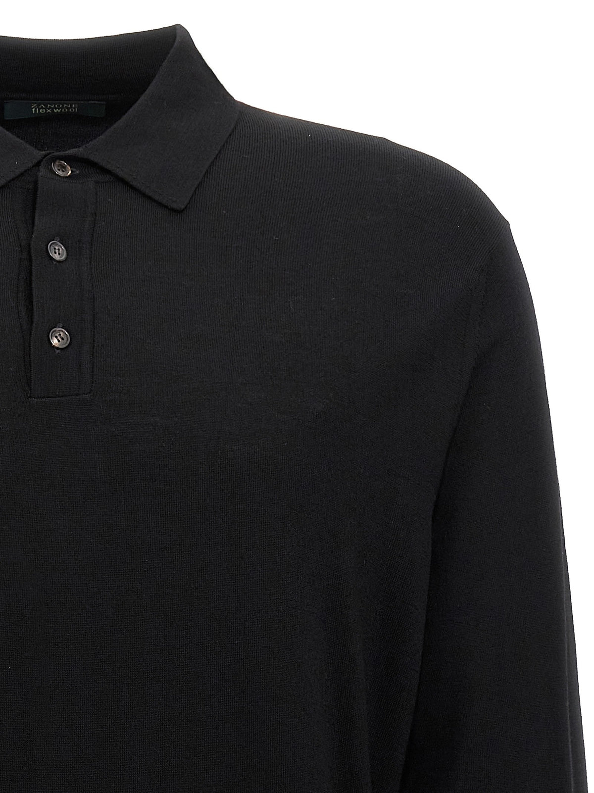 Wool polo shirt