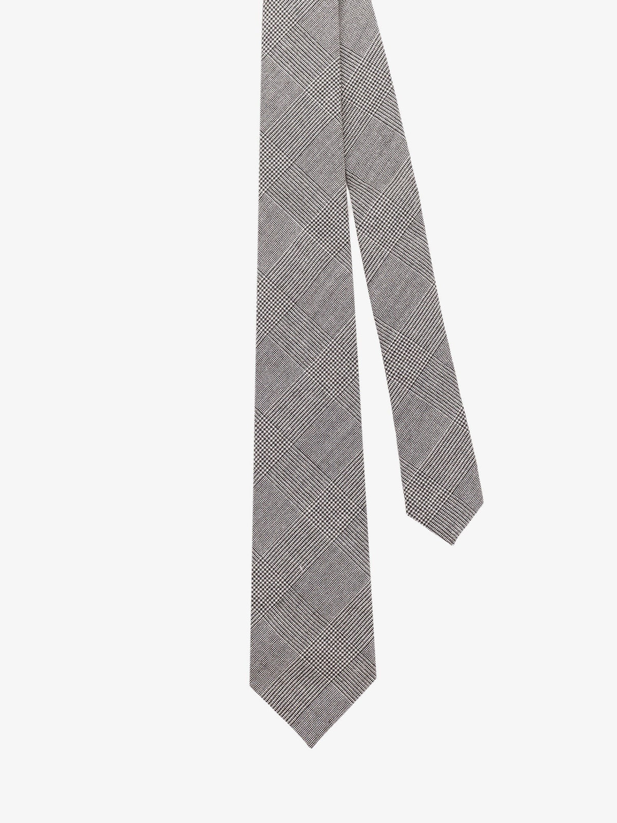 Wool tie with Prince of Wales pattern