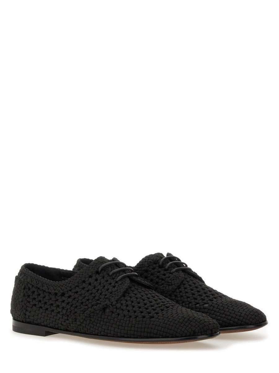 WOVEN FABRIC "DERBY" SHOE