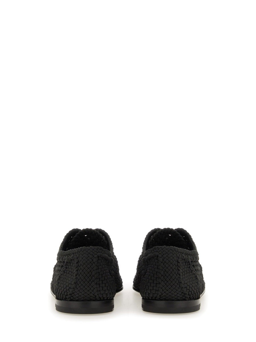 WOVEN FABRIC "DERBY" SHOE