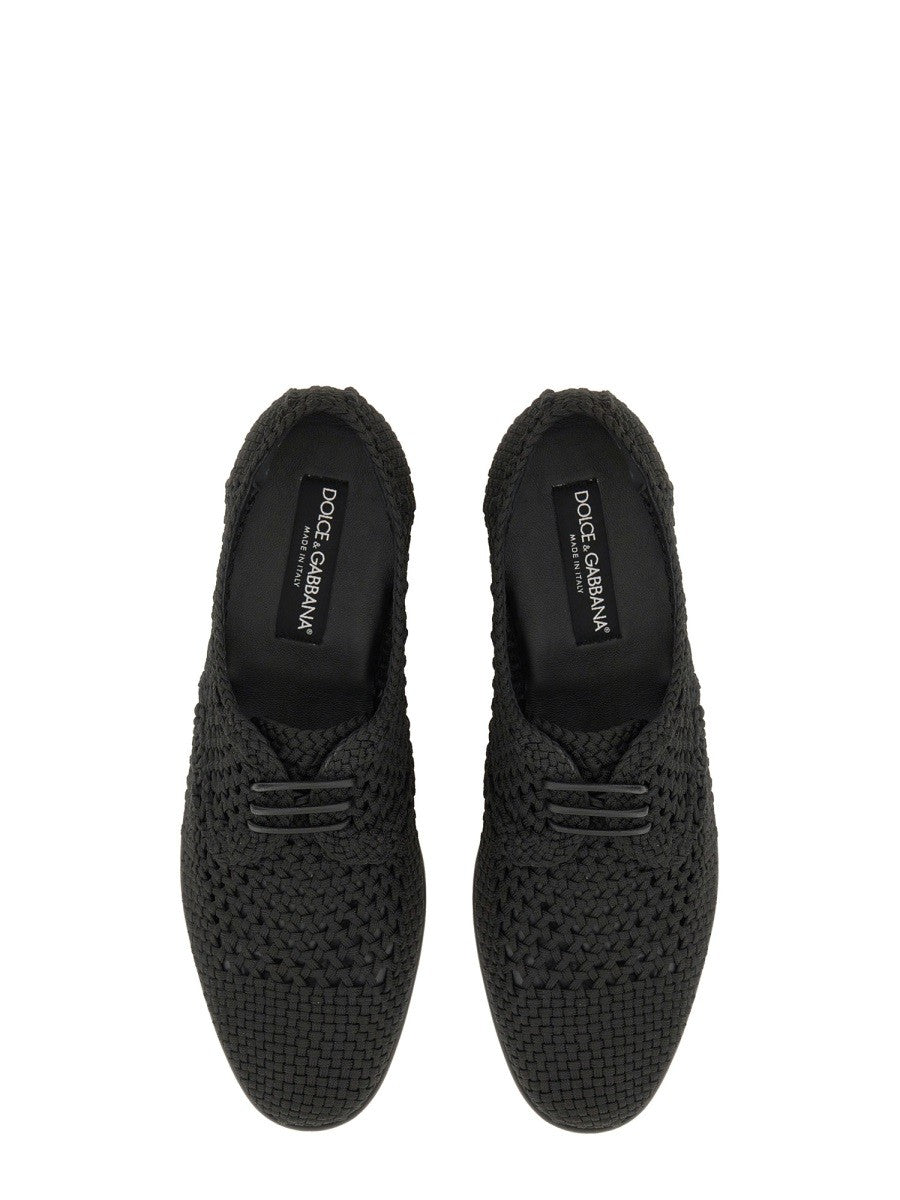WOVEN FABRIC "DERBY" SHOE