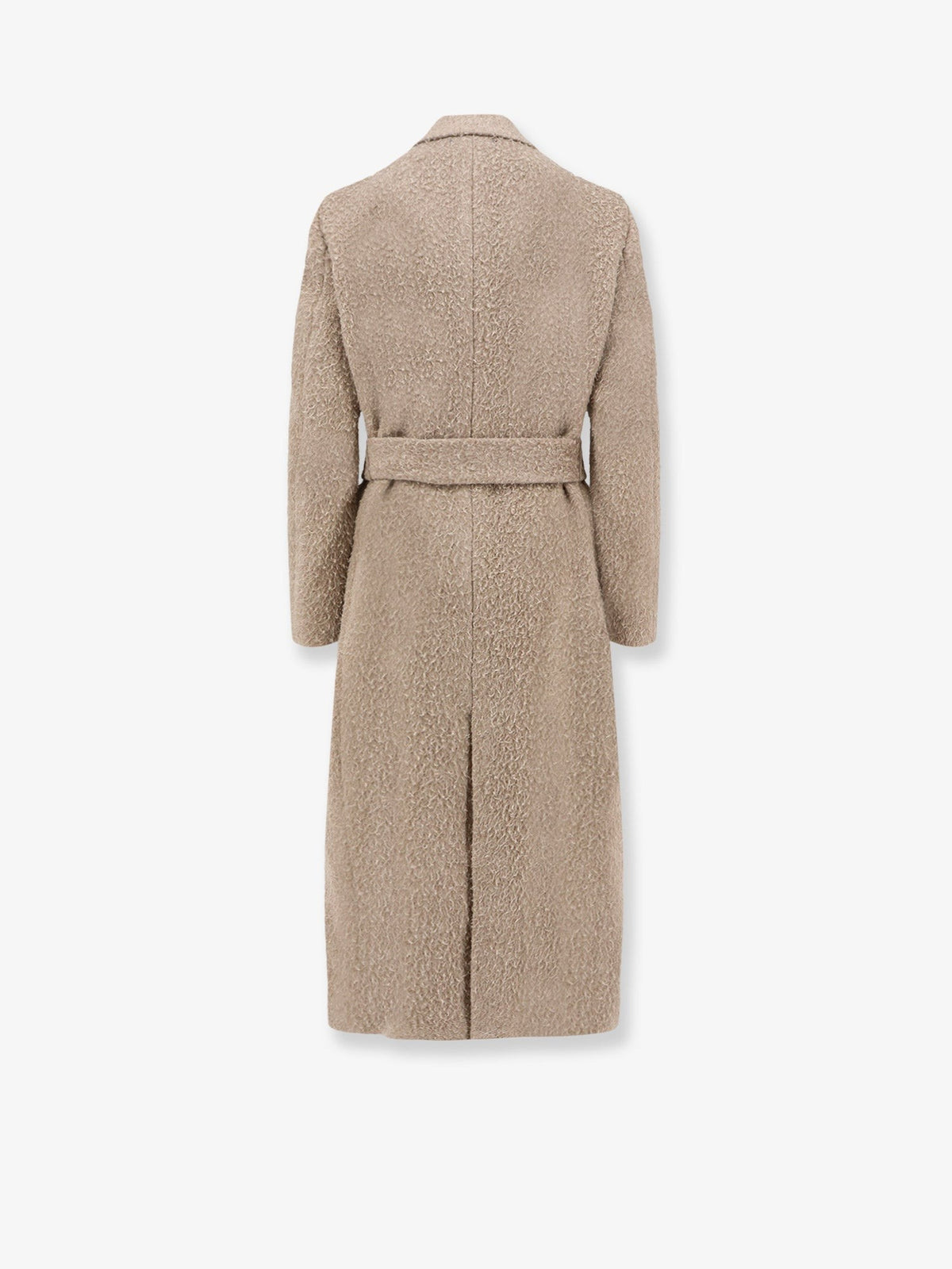 Wrinkled virgin wool blend coat