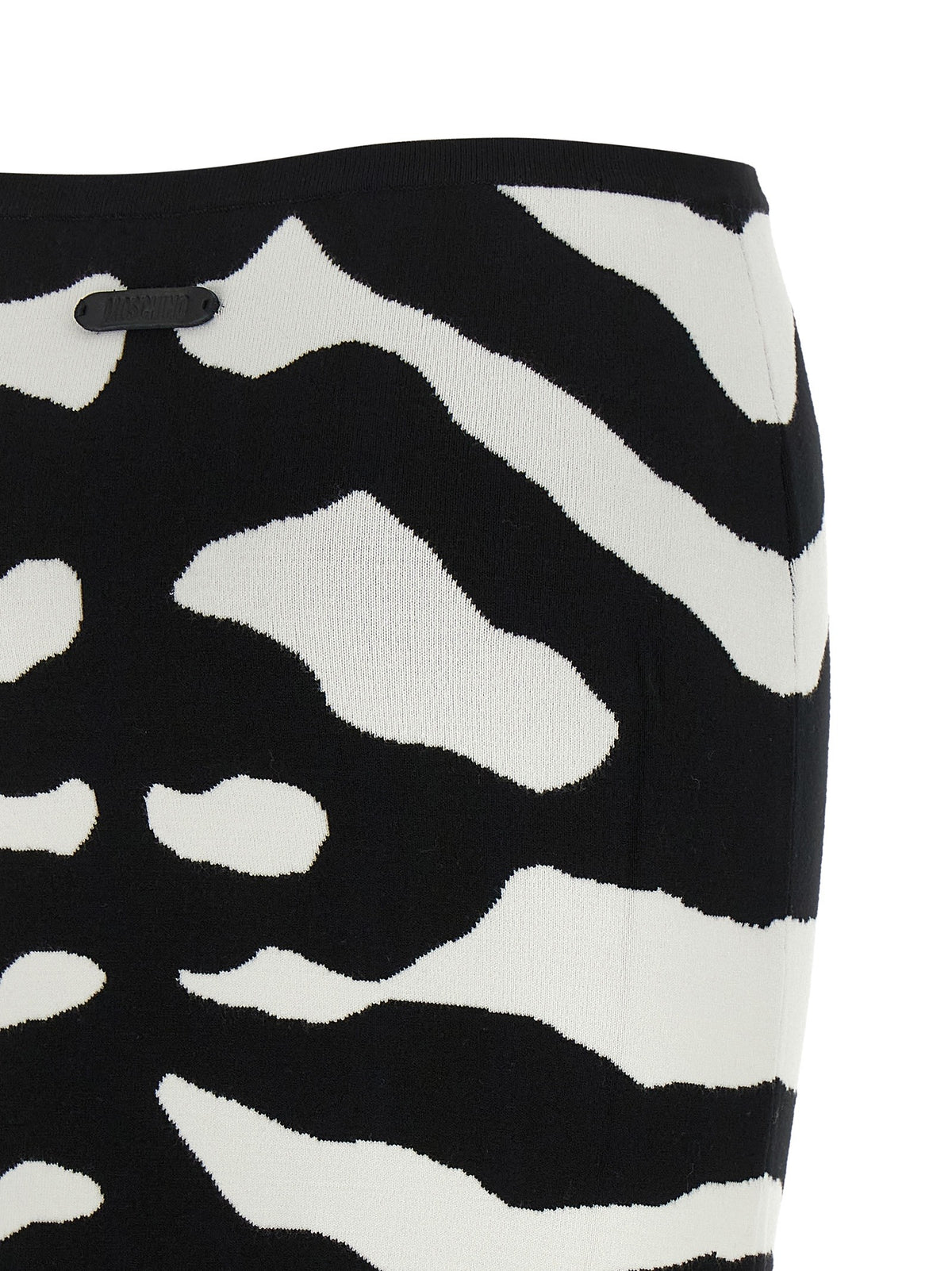 Zebra intarsia skirt