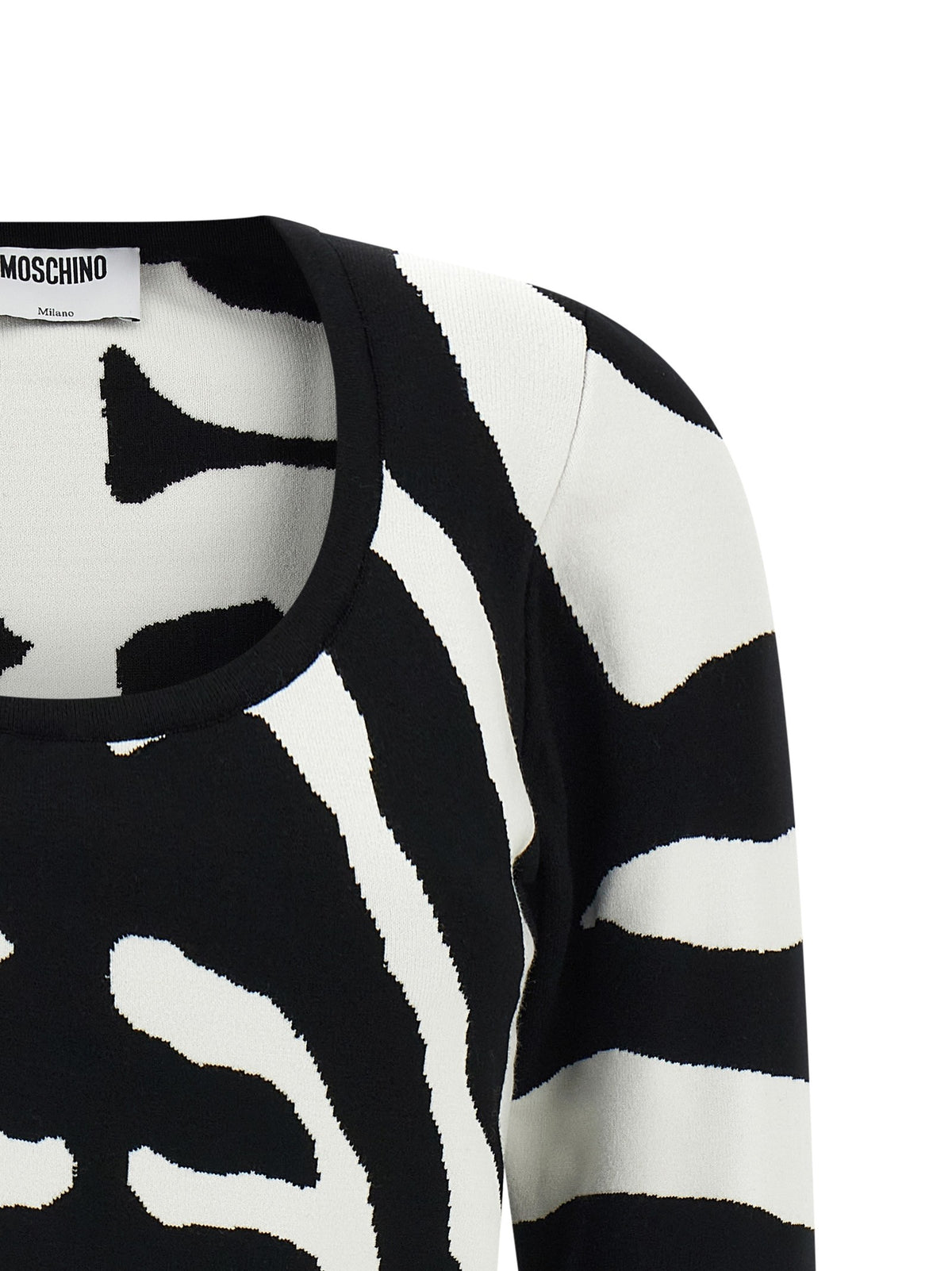 Zebra intarsia sweater