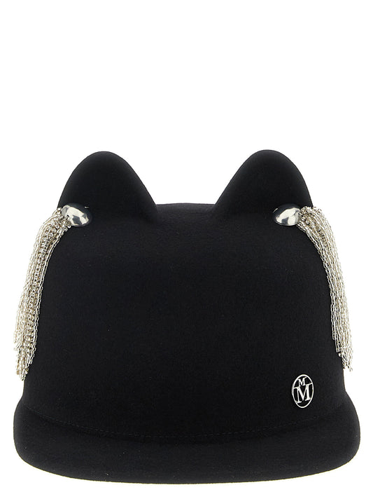 Maison Michel Jamie Hat With Crystals