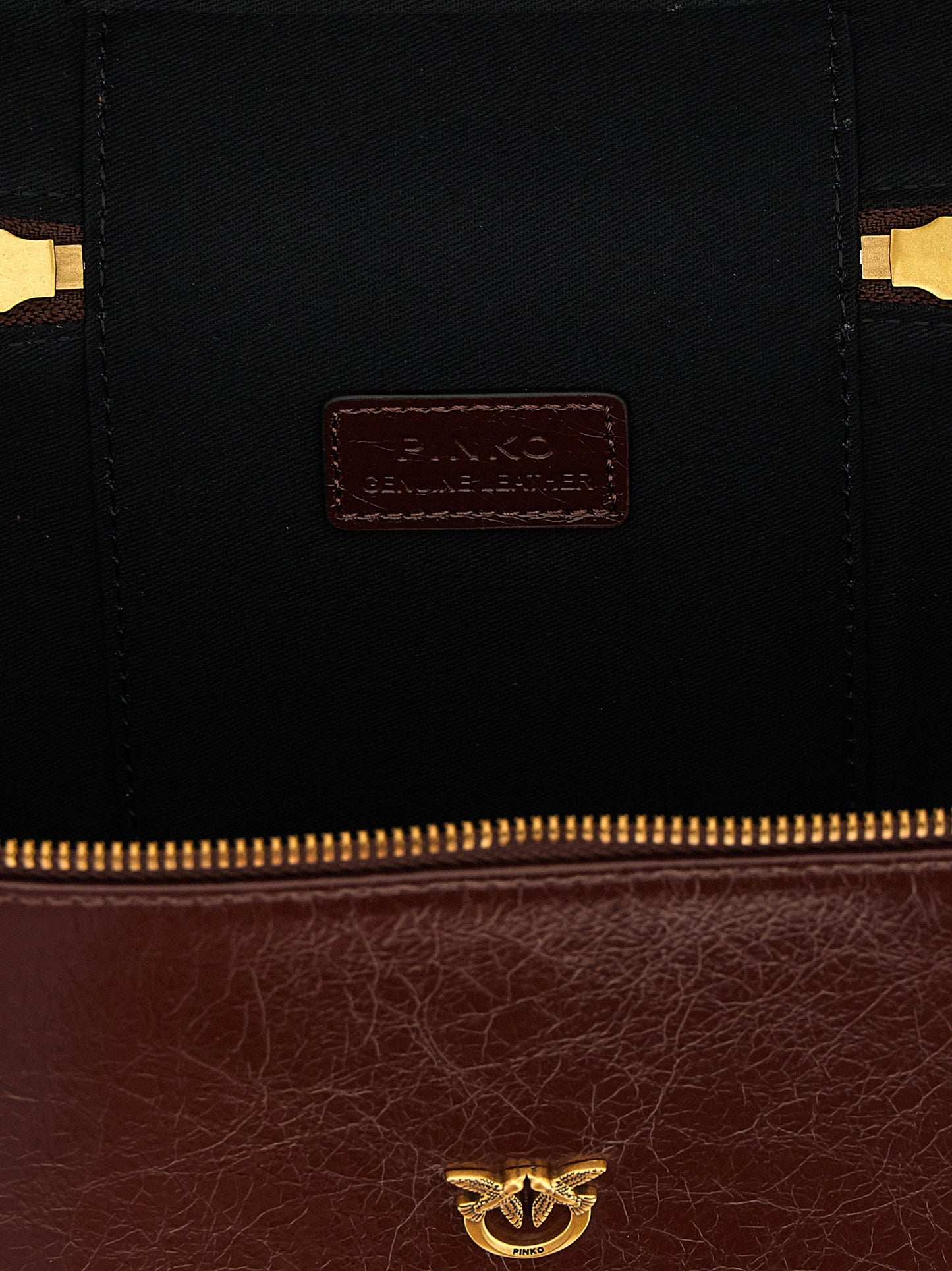 Pinko Crumpled Effect Leather Handbag