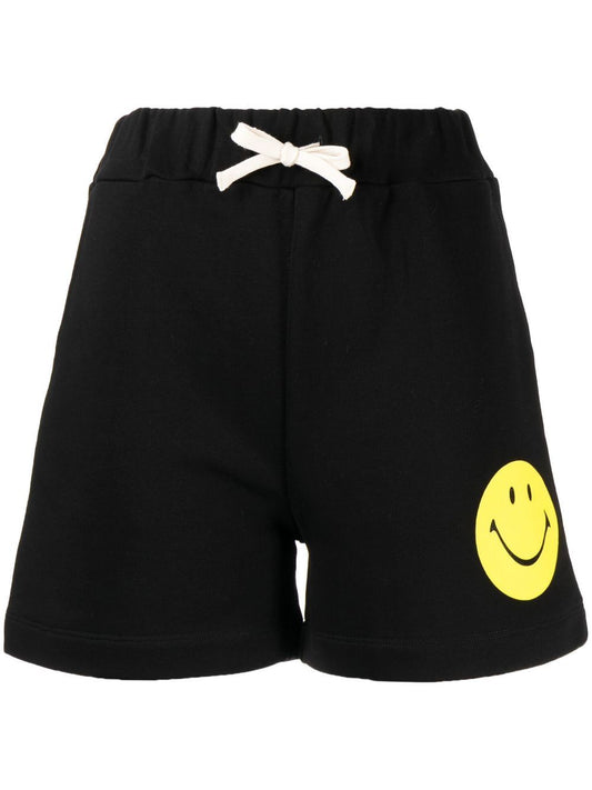 Joshua Sanders Joshua Sanders Smiley logo cotton shorts