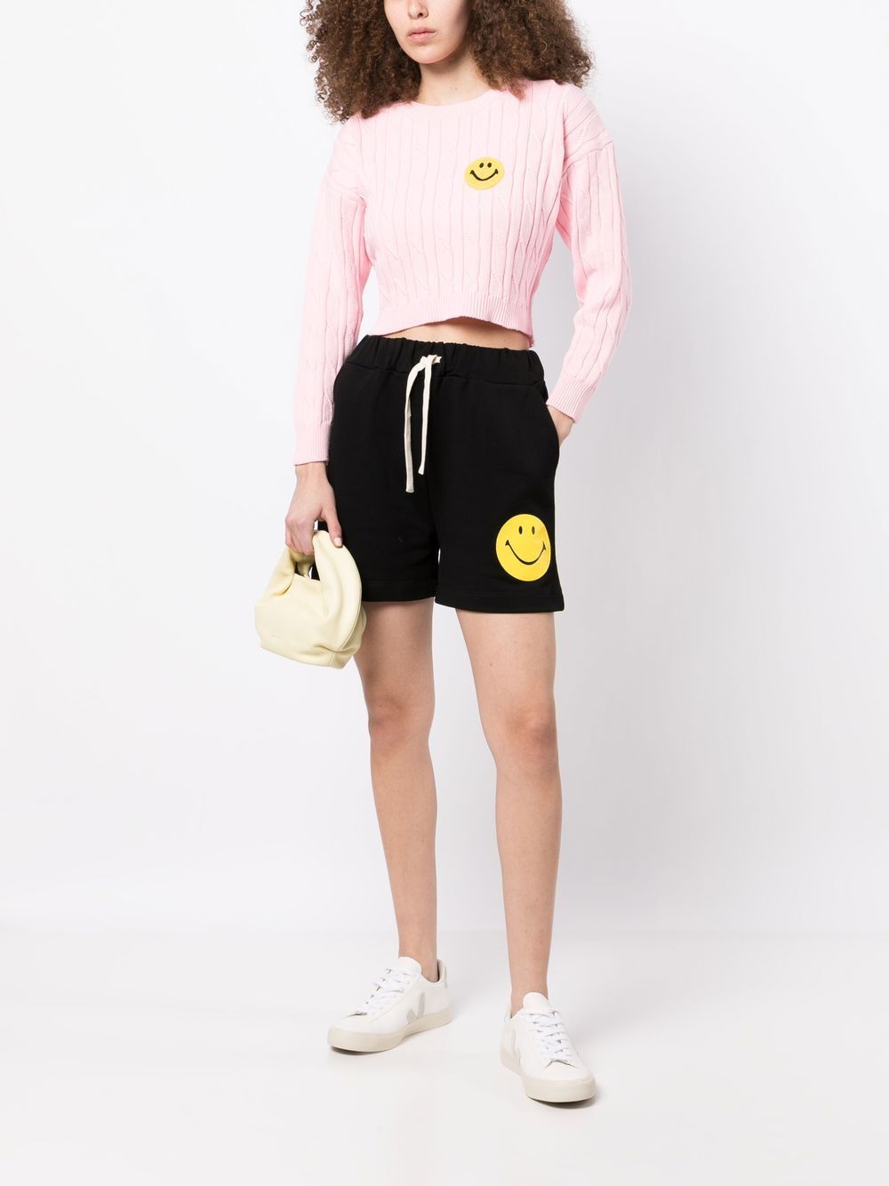 Joshua Sanders Joshua Sanders Smiley logo cotton shorts