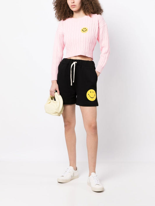 Joshua Sanders Smiley logo cotton shorts