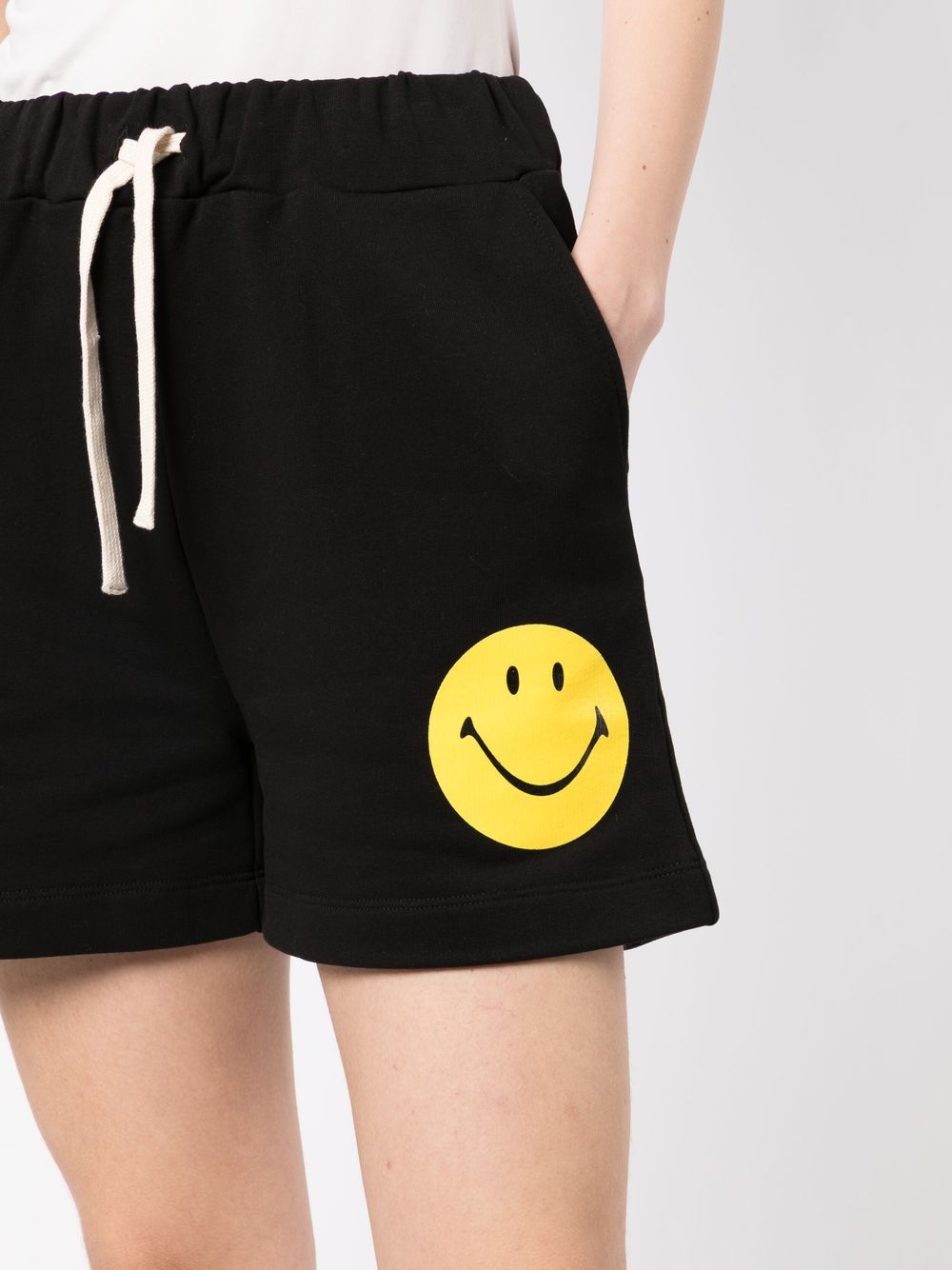 Joshua Sanders Joshua Sanders Smiley logo cotton shorts
